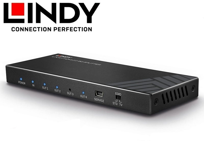 LINDY 林帝 HDMI 2.0 UHD 18G 4K@60HZ 一進四出影像分配器